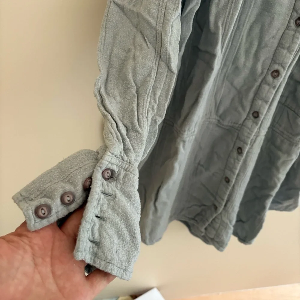 Free People Rayon Blend Button Down Top - Picture 3 of 6
